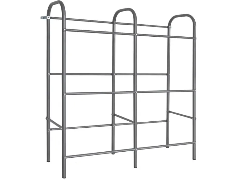 Karat Kellerregale|Flaschenregale^Flaschenkastenständer Rocket - Regal mit Wandbefestigung - Grau - Für 6 Kästen - 96 x 32,5 x 115,5 cm