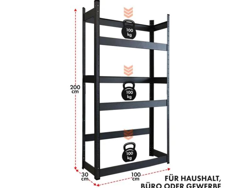 Karat Metallregale|Flaschenregale^Flaschenkastenständer Osaka Getränkekistenregal für 9 Kästen 200 x 100 x 30 cm