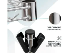 Karat Regale Schwarz|Metallregale^Gitterregal Maya mit Rollen und Feststellbremse 5 Böden 89 x 34 x 150 cm