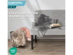 Karat Kunstfell Nelly Flauschiges Dekofell Individuell Einsetzbar Grey