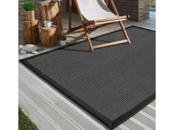 Karat Bordüren^Outdoor Teppich Lucca mit Bordüre Witterungsbeständig und Modern 70 x 130 cm