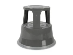 Karat Hocker^Rollhocker Elefantenfuß Rolltritt aus Stahl - Hocker für Büro oder Gewerbe 150 kg Belastbar TÜV-geprüft -