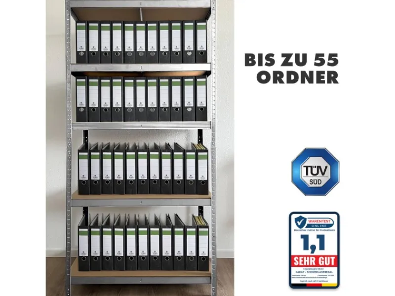 Karat Schwerlastregal Lakota 2er Set Traglast bis 875 kg 200 x 120 x 60 cm