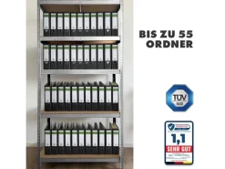 Karat Schwerlastregal Lakota 2er Set Traglast bis 875 kg 200 x 100 x 50 cm