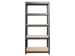 Karat Schwerlastregal Maximale Stabilität Traglast 875 kg Schwarz 150 x 75 x 30 cm