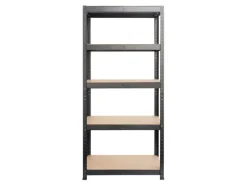 Karat Schwerlastregal Maximale Stabilität Traglast 875 kg Schwarz 150 x 75 x 30 cm