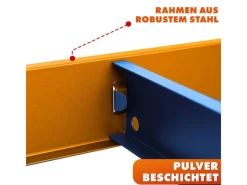 Karat Metallregale^Schwerlastregal Rhino bis 1050 kg Pulverbeschichtet 180 x 90 x 60 cm