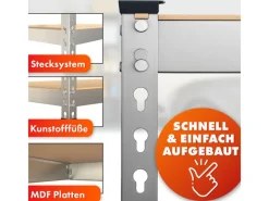 Karat Schwerlastregal Rhino bis 1050 kg Pulverbeschichtet 180 x 90 x 45 cm