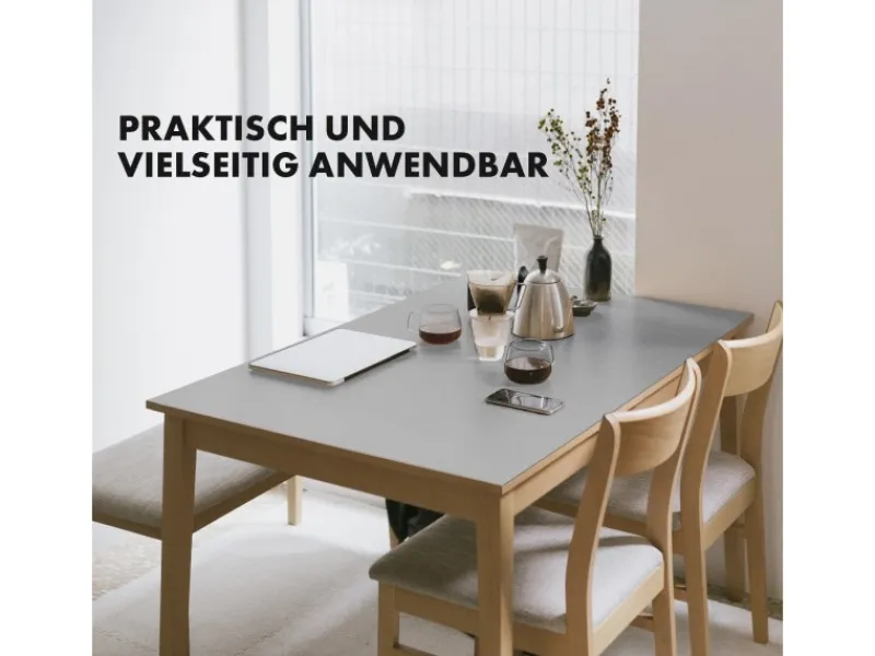 Karat Tischfolie Empire mit Abgeschrägter Kante Hellgrau 80 x 55 cm