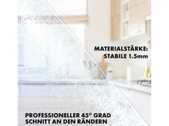 Karat Tischfolie Empire mit Abgeschrägter Kante Transparent 80 x 90 cm