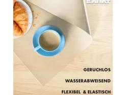 Karat Tischfolie Empire mit Abgeschrägter Kante Transparent 80 x 90 cm