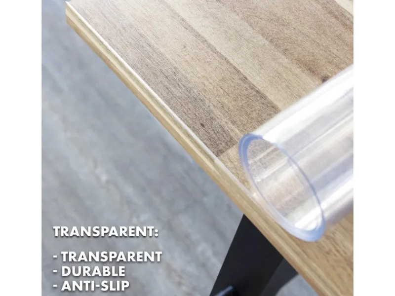 Karat Tischfolie Imperial Transparent Mattiert mit Abgeschrägter Kante 100 x 245 cm