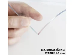 Karat Tischfolie Imperial Transparent Mattiert mit Abgeschrägter Kante 100 x 175 cm