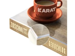 Karat Tischfolie Imperial Transparent Mattiert mit Abgeschrägter Kante 55 x 110 cm