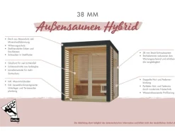 Karibu Saunahaus Seros 3 Anthrazit/Anthrazit