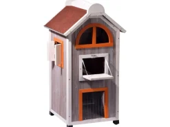 Dobar Katzenbedarf^Katzenhaus "Fancy Cat" aus Holz für draußen und drinnen FSC®