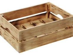 Kesper Holzkiste Kiefer geflammt 15 cm x 30 cm 40 cm 18 l