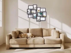 Kobolo Bilderrahmen Collage BIG GREY Holz Grau Antik 12 Bilder 54x61 cm