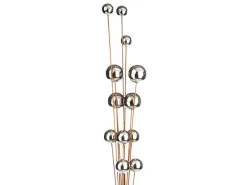 Dekorative Figuren^Kobolo Dekostecker Gartenstecker BOULES H209 cm mit 12 Edelstahlkugeln Rostoptik