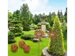 Kobolo Gartenkugel KALURA Rostoptik 3er Set Durchmesser 12 cm