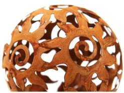 Kobolo Gartenkugel KALURA Rostoptik 3er Set Durchmesser 12 cm