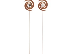 Kobolo Gartenstecker Gartendeko FINJA in Rostoptik 2-er Set