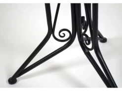 Mosaik^Kobolo Gartentisch Mediterran mit Platte in Mosaikoptik Weiß Blau Höhe 68 cm Durchmesser 55 cm