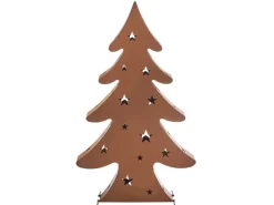 Laternen^Kobolo Kerzenhalter Teelichthalter Laterne CHRISTMAS aus Metall Rostoptik XL