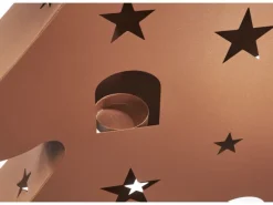 Laternen^Kobolo Kerzenhalter Teelichthalter Laterne CHRISTMAS aus Metall Rostoptik XL