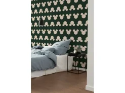 Komar Vlies Fototapete Disney Mickey Mouse Green Heads Rosa-Grün