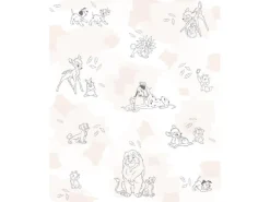 Komar Fototapeten^Vlies Fototapete Disney Animals Beige-Weiß