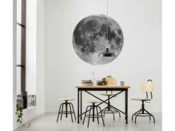 Komar Fototapeten^Vlies Fototapete Moon Selbstklebend Ø 125 cm