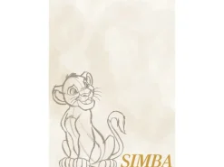 Komar Poster^Wandbild Disney The Lion King Simba Sketch 50 cm x 70 cm Beige