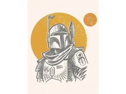 Komar Poster^Wandbild Star Wars Boba Fett Illustration Iconic 50 cm x 70 cm Beige