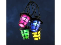 Konstsmide Laternen^LED-Lichterkette Outdoor 20 Lampions Bunt