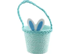 Korb mit Henkel Papier Ø 11 cm x 19 cm Blau