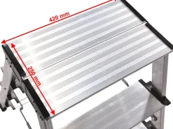 Krause Klapptritte^Klapptritt Treppo 2 x 4 Stufen 85 cm x 53 cm x 88 cm