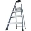 Krause Klapptritte^Stehleiter Securo 4 Stufen Eloxiert 145 cm x 46 cm x 85 cm