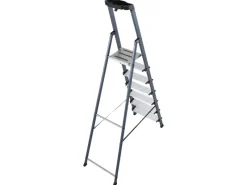 Krause Klapptritte^Stehleiter Securo 7 Stufen Eloxiert 210 cm x 53 cm x 128 cm