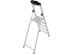 Krause Stehleiter Solido 5 Stufen 165 cm x 48 cm x 104 cm