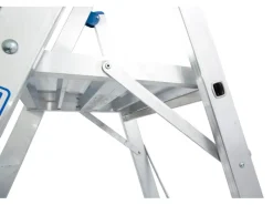 Krause Klapptritte^Stehleiter Stabilo mit Großer Plattform und Sicherheitskette 8 Stufen