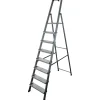 Krause Klapptritte^Stufen-Steh-Leiter Securo 8 Stufen eloxiert