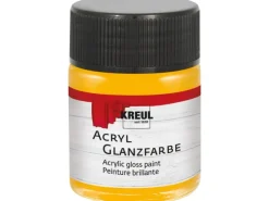 KREUL Bastelfarben^Acryl Farbe Glänzend Dunkelgelb 50 ml