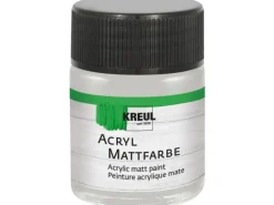 KREUL Bastelfarben|Künstlerfarben^Acryl Farbe Matt Silber 50 ml