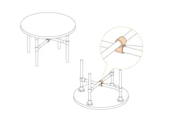Bücherregale^Kreuzstück Vorgesetzt 90° für Stahlrohr Ø 2,7 cm
