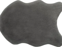 Sessel^Kunstfell-Teppich 60 cm x 90 cm Anthrazit