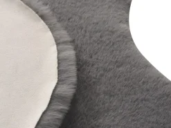 Sessel^Kunstfell-Teppich 60 cm x 90 cm Anthrazit
