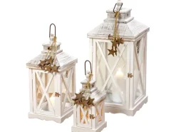 Laterne Stine ca. 33 x 15 x 15 cm Weiß