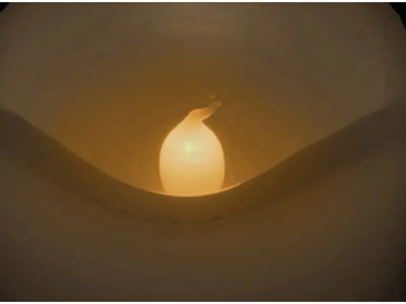 LED Kerze Integrierter Timer Flackernd 9 cm x 7 cm x 7 cm