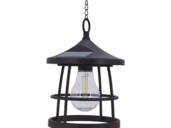 LED Solarpendelleuchte Melfi Schwarz Ø 15 cm x 20,5 cm